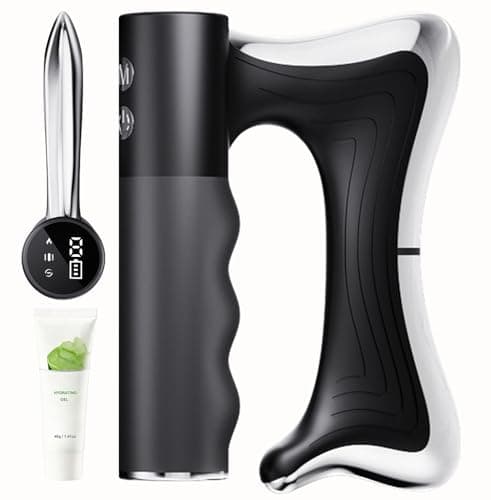 Heated Muscle Scraper Tool –Electric Fascia Knife Massager Heating and Vibration, Muscle Scraper Tool, Body Gua Sha Massage Tool,Fascia Tool Massage Tools for Deep Tissue(Black)