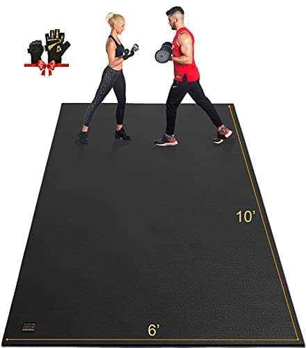 GXMMAT Extra Large Exercise Mat 16'x6'/12'x6'/10'x6'/8'x6'(7mm), Extra Wide Workout Mats for Home Gym Flooring, Non-Slip Thick Durable Cardio Mat for MMA,Plyo,Jump Rope,Weights,Fitness,Shoe-Friendly
