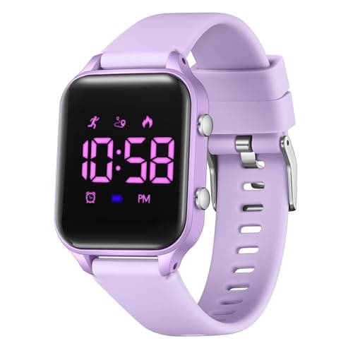 Timever Kids Digital Watches for Boys Girls, Sports Watch with Fitness Tracker, Pedometer, Alarm Clocks, Stopwatch, No App Needed Waterproof Kids Watch, Gift for Teens Student Girls Boys Ages 5-14