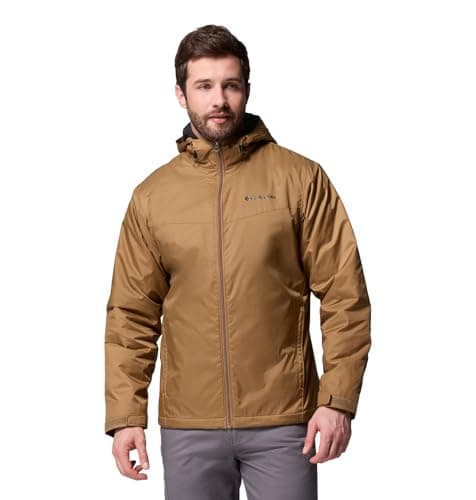 Columbia Mens Glennaker II Sherpa Lined Rain Jacket, Delta, Small