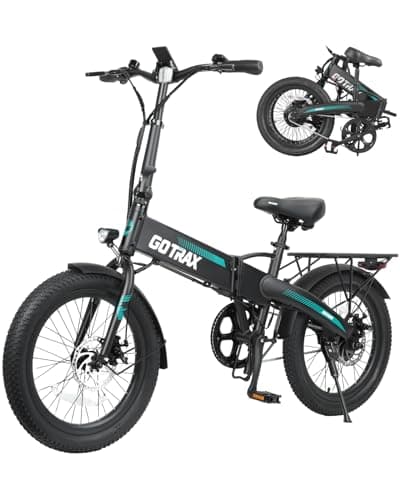 Gotrax R1 20" Folding Electric Bike with 40 Miles Range by 48V Battery, 20Mph Power by 350W, Weighs Only 45lbs, LCD Display & 5 Pedal-Assist Levels, Suitable for Leisure Riding&Commuting Black