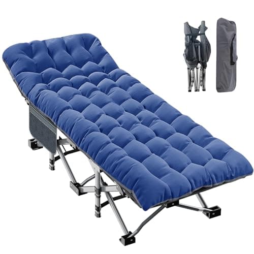 ABORON XXL Camping Cot for Adults 900LBS - 78"×32" Oversized Folding Bed with Mattress Pad, Heavy Duty 1200D Oxford Outdoor Cot with Carry Bag