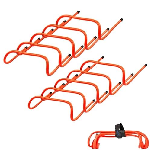 Yes4All Agility Speed Training, Agility Hurdles for Athletes, Speed and Agility Training Equipment for Soccer, Basketball, Football Hurdle Training – 10 Hurdles with Carry Strap