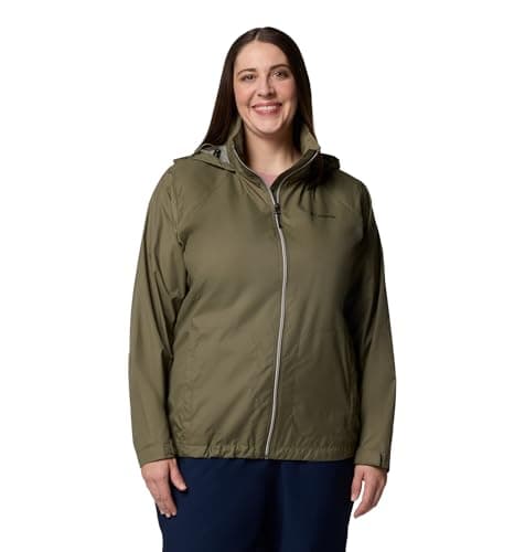 Columbia Womens Switchback IV Rain Jacket, Stone Green, Large