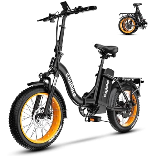 Kebiko 1000W Folding Electric Bike,48V 20AH Removable Battery E Bike,30+MPH,80 Miles Max Range Electric Bike for Adults,20" Fat Tire Foldable ebike,Adult Electric Bicycle for Commute Beach Snow