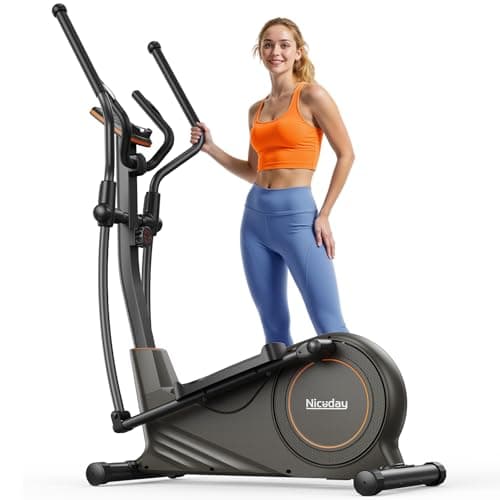 Niceday Elliptical Exercise Machine, Elliptcal Machine for Home, 15.5IN Stride Elliptical Machine, Elliptcal Training Machine with 16 Level Resistance, 400LBS Loading Capacity