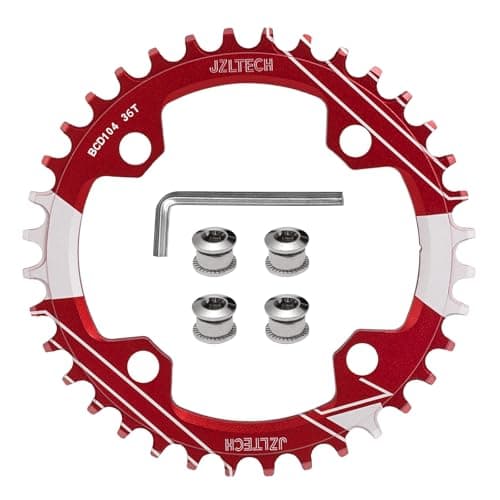 JZLTECH 104 BCD Bike Chainring: 38T Round Narrow Wide Chainring, Single Chain Ring for 8 9 10 11 12 Speed Mountain Bike MTB XC Trail e-Bike Fat Bicycle