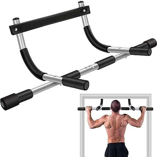 TOPOKO Upgrade Pull Up Bar for Doorway, Max Capacity 440 lbs Chin Up Bar, Portable Upper Body Workout Bar, Strength Training Door Frame Pull-up Bars, Hanging Bar for Exercise, Pullup Bars for Home
