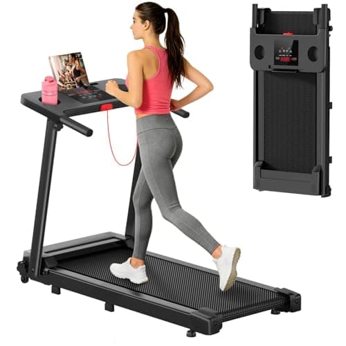 Walking Pad Treadmill with Handles Fitness Equipment Treadmills for Home Small,Upgrade 3.0HP Low Noise Under Desk Treadmill,300 LBS Capacity Foldable Walking Pad with LED Display