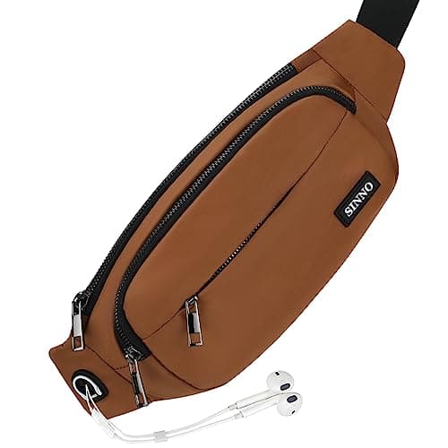 SINNO Fanny Packs for Women Men Fashion Waist Packs Belt Bag for for Running Hiking Travel Workout Dog Walking Outdoors Yoga Sport Fishing Easy Carry All Phone Wallet