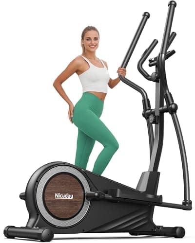 Niceday Elliptical Exercise Machine, Elliptical Machine for Home, Elliptical Training Machine with 15.5IN Stride, Magnetic Elliptical Trainer with16 Resistance Levels, 400LBS Loading Capacity Black