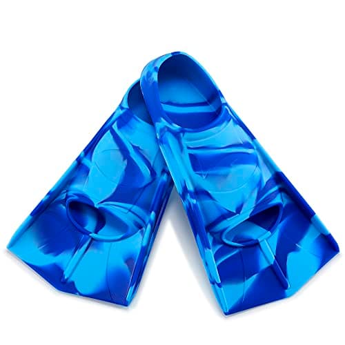 Prsca Kids Swim Fins,Short Youth Fins Swimming Flippers,Swim Training Fins for Lap Swimming,for Children Girls Boys Beginners