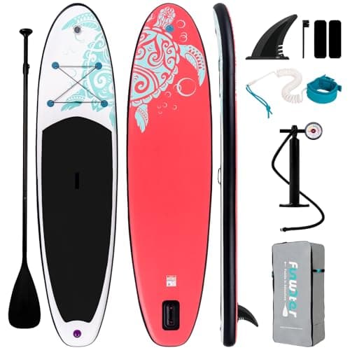 FunWater Inflatable Stand Up Paddle Board with Premium SUP Paddleboard Accessories, Anti-Slip EVA Deck, Paddle Boards for Adults & Youth of All Skill Levels