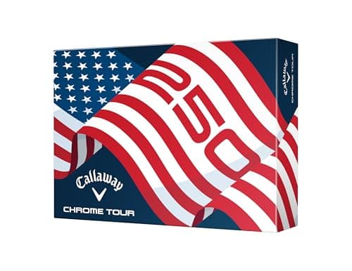 Callaway Golf Chrome Tour 2026 Golf Balls(USA Stripe,One Dozen)