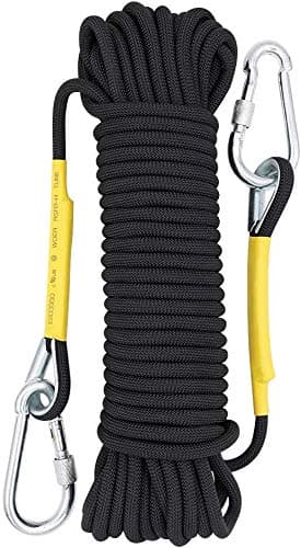X XBEN Outdoor Climbing Rope Rock Climbing Rope, Escape Rope Climbing Equipment Fire Rescue Parachute Rope (500 Foot) - Orange