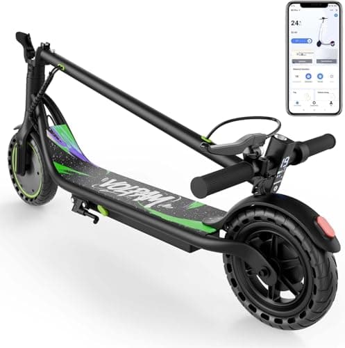 VOLPAM Electric Scooter, 350W/500W Powerful Motor, 8.5"/10" Solid Tires, 19/21Mph, 28/23/21/16 Miles Max Range, Dual Braking