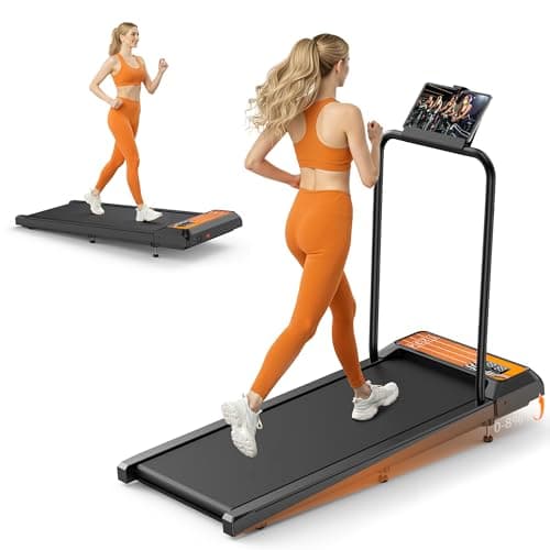 Walking Treadmill Pad with Handle Bar, Portable Treadmills with Incline for Home and Office, 270lbs Capacity Under Desk Treadmill with 2.5HP Remote Control, LED Display