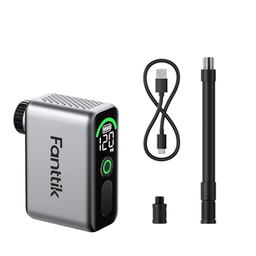 Fanttik X10 Ace Tiny Mini Electric Bike Pump, 120 PSI Compact Bike Pump Electric with Presta and Schrader Valve, Fast Inflate Tiny Bike Pump Portable for Road Bike(4.58oz)
