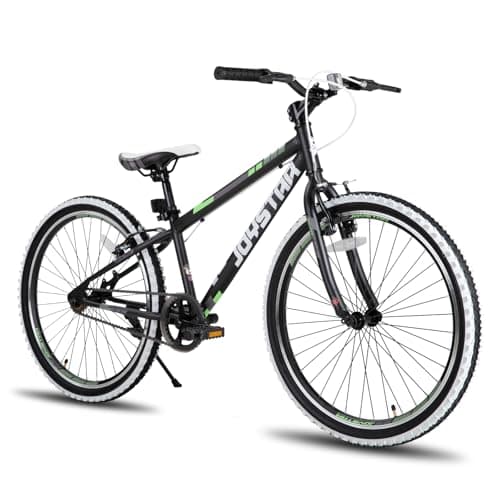 JOYSTAR Lubbock 24 Inch Kids Bike for Boys & Girls Ages 9-12 Years 24" Hardtail Mountain Bike for Kids with Steel Frame and 1-Speed Drivetrain with Kickstand 24 inch Bicycle Black