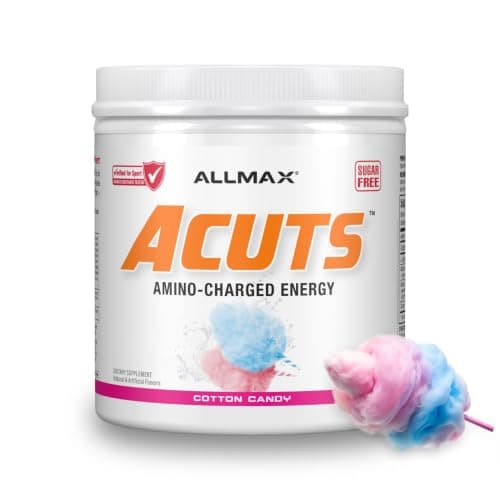 ALLMAX ACUTS Amino Energy Powder, 30 Servings, Cotton Candy