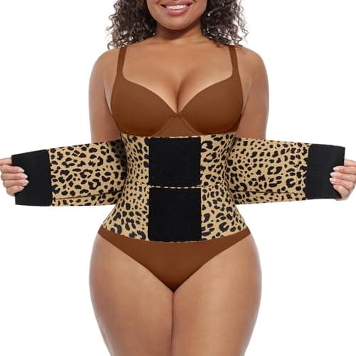 FeelinGirl Workout Waist Trainer Corset Weight Slimming Corset Perspiring Vest Workout Body Shaper for Women Leopard L