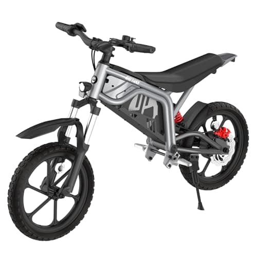 Gotrax Astra Electric Dirt Bike, 16" Pneumatic Tires, Max 16 Mile and 15.5Mph Speed Power by 300W Brushless Motor, Dual Suspension & Disc Brake, Electric Dirt Motorcycle for 47-67inch Height, Black