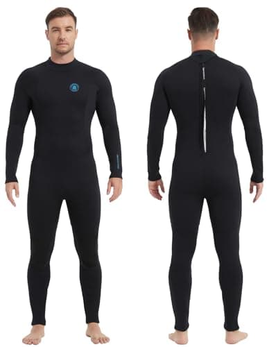 Lemorecn Wetsuit Men 3/2mm Back Zip Full Wetsuit for Men(3131-L)