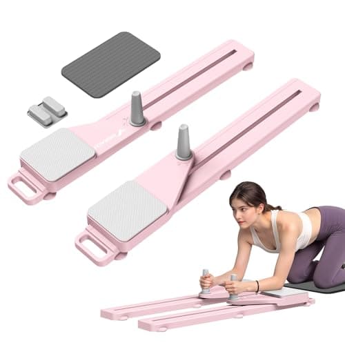 MERACH Pilates Board, Multifunctional Abdominal Plate, Detachable Ab Trainer Machine with Anti-Slip and Quiet Design, Portable Pilates Reformer for Core Workouts, Home Gym Equipment for Women (Pink)