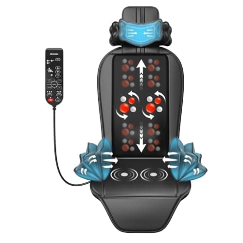 comrelax Shiatsu Massage Cushion with Heat, Kneading Back Massager for Chair Helps Relieve Fatigue, Massage Chair Pad for Office Chair, Sofa, Recliner, Gift for Family