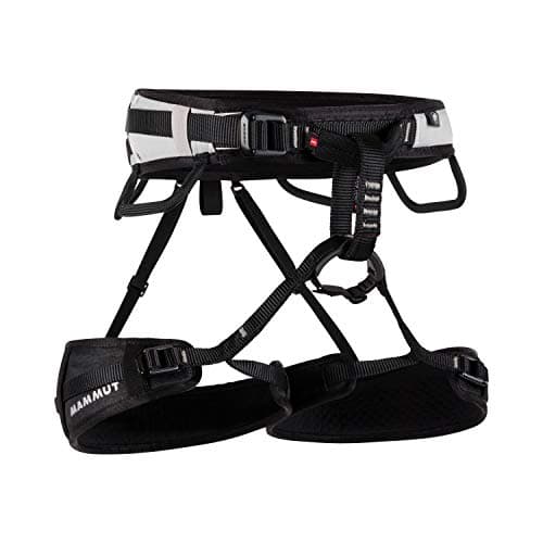 Mammut Ophir 3 Slide Climbing Harness for Men – Adjustable, Lightweight, and Durable Gear for Rock, Gym, and Sport Climbing, Black/Marble, Medium