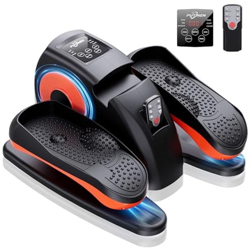 Putnen Under Desk Elliptical Machine, Electric Elliptical Leg Exerciser for Seniors with 12 Adjustable, Portable Quiet Elliptical Exercise Machine, Seated Pedal Exerciser with Remote Control (Orange)