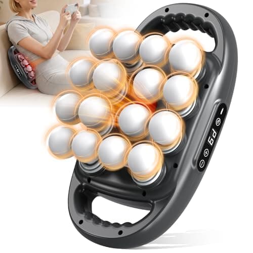 ZIIRCEH Back Massager Pain Relief,16 Head Massage Gun Deep Tissue,Percussion Massager with 9 Modes & 9 Intensities,Noise-Free,for Shoulders,Legs,Foot,Neck Massager,Massage Tool
