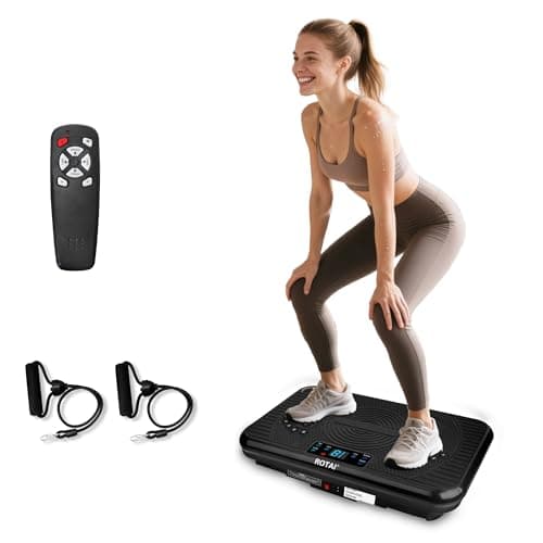 ROTAI Shake Plate Vibration Exercise Machine for Lymphatic Drainage Massager & Weight Loss, 400 lbs Capacity Whole Body Vibrating Plate Workout for Women and Men