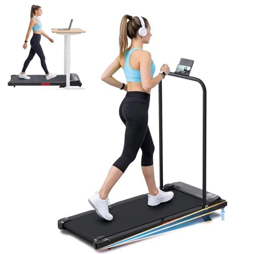 UYOGA Portable Walking Pad Treadmill with Incline, 3.0HP Electric Treadmills for Home Small, 0.6-7.6MPH Walking Pad with Handle Bar, 2026 Upgrade Treadmills with 350 lb Capacity, Model V302