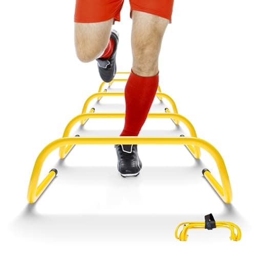 Yes4All Agility Speed Training Agility Hurdles for Athletes - 5 Pack - Speed and Agility Training Equipment for Soccer Basketball Football Hurdle Training (Yellow)