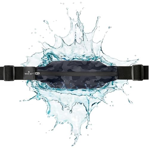 Back Bay Slim Running Belt for Women & Men [Fits ALL Phones], Runners Fanny Pack for Men, Money Belt, Running Gear Gift, Waist Bag Workout Gear, iPhone Runner's Phone Holder Waist Pack