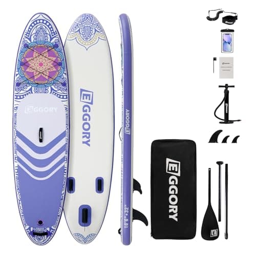 Inflatable Paddle Board,Stand Up Paddle Board Set, Extra Wide SUP Board with Removable Fin, Floating Paddle, Hand Pump, Waterproof Phone Pouch,Traveling Board