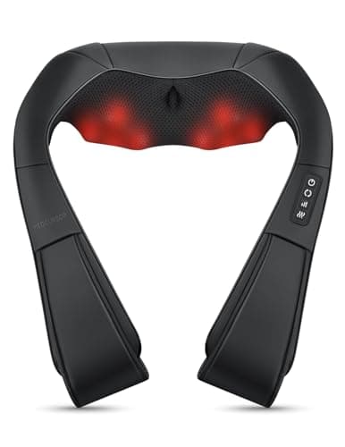 Medcursor Neck Massager - Portable Electric Neck and Back Massager with Heat, Deep Tissue 3D Kneading Pillow for Muscle Pain Relief, Ideal Father’s Day Gift, Not Cordless