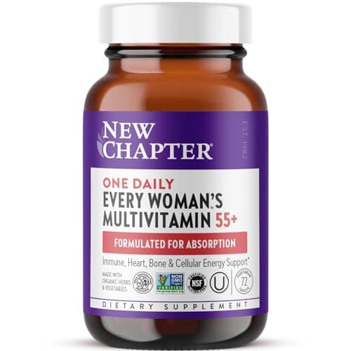 New Chapter Every Woman's One Daily 55+ - Multivitamin for Women - Supports Immune, Bone & Vision Health* - Gentle on the Stomach - Non-GMO, Gluten Free, Dairy Free, Vegetarian & Kosher - 72 Tablets