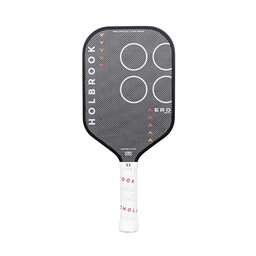 Holbrook Aero Series Edgeless Pickleball Paddle: USAPA Approved, Metallic Poly Carbon Fiber Weave Surface, Foam Polypropylene Core, Widened Sweet Spot, Controlled Touch - 14mm