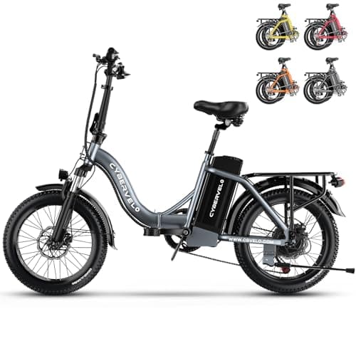 1000W Folding Electric Bike, 48V 20.8AH Large Removable Battery E-Bike, 30+MPH, 80 Miles Max Range, 20" Fat Tire Electric Bike for Adults, Adult Electric Bicycles Commute E-Bikes For Women/Men