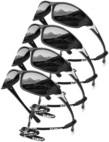 KALIYADI 4 Pack Polarized Sunglasses-Men Sports Sun-glasses: Mens Sunglasses UV Protection for Fishing Driving Cycling