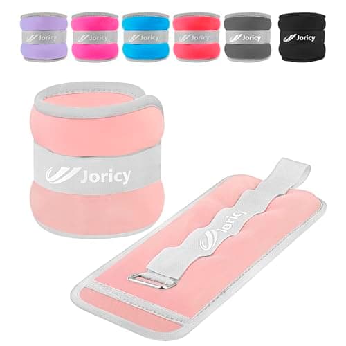 Ankle Weights, Wrist Leg Arm Weights for Women Men Kids with Adjustable Straps, Strength Training Weighted for Jogging, Running, Walking, Fitness, Gym Workout - 4LBS Pair (2 LB Each Weight), Light
