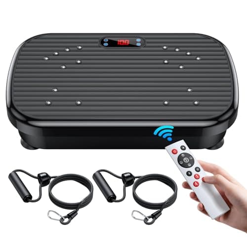 PUREROYI Vibration Plate Exercise Machine, Vibration Plate for Lymphatic Drainage 330 Lbs Capacity Whole Body Vibration Platform Machines Helps Weight Loss Shaping Toning Wellness Home Gyms Office