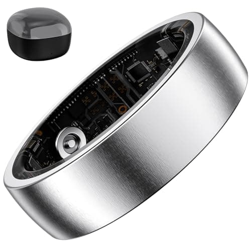 S SECRETTOP Smart Ring Health Tracker for Women, Fitness Ring Sleep Tracker, Fast Charging for Long-Lasting Use, Pedometer Exercise, Monitor Sleep, SpO2f (Silver 12)