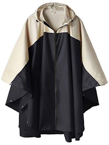 SaphiRose Adult Rain Poncho Waterproof Hooded Zipper Raincoat with Pockets