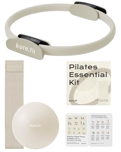 kure.fit Pilates Kit for Women – Home Pilates Equipment Set with Ring, Ball & Resistance Bands | Pilates Starter Kit with Accessories in Gift Box