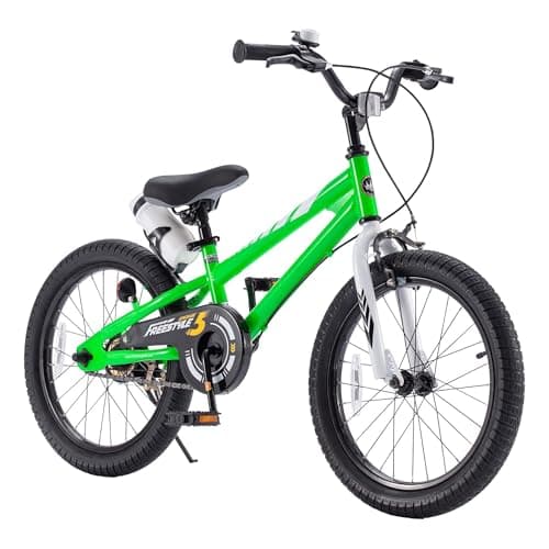 Royalbaby Freestyle Outdoor Children's Bicycle Dual Handbrakes Sporty Kid Bike with Kickstand and Adjustable Seat, 18 Inch, Green