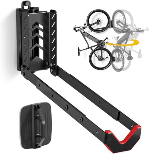 monTEK Swivel Bike Wall Mount, No Heavy Lifting Required Bike Wall Mount, Bike Hangers for Garage, Space-Saving Bike Rack Garage, Easy to Load and Unload, Bike Hanger Can Hold Up to 77 lbs
