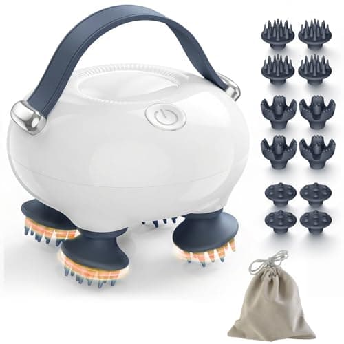 IOOKNA Head Massager Scalp, Scalp Massager, Portable Head Massager, Waterproof Scalp Massager with Tangle-Resistant Design, with 12 Massage Heads & 3 Modes, Heartfelt Mothers Day Gifts for Mom